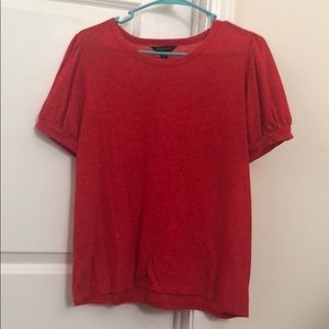 Banana Republica red Puff Sleeve Blouse